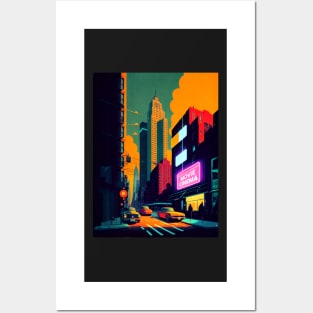 New York Street Scene Posters and Art